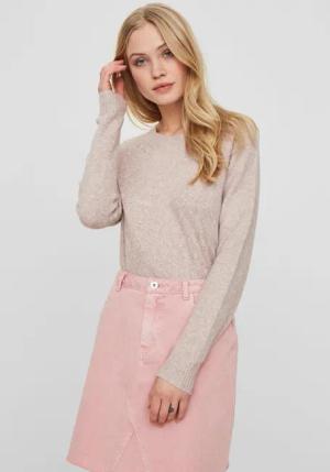Vero Moda Rundhalspullover VMDOFFY in melierter