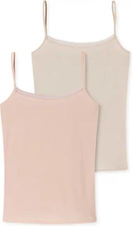 Schiesser Spaghettitop "Cotton Lace" (2er-Pack) mit
