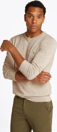 Tommy Hilfiger Rundhalspullover COTTON LINEN CREW