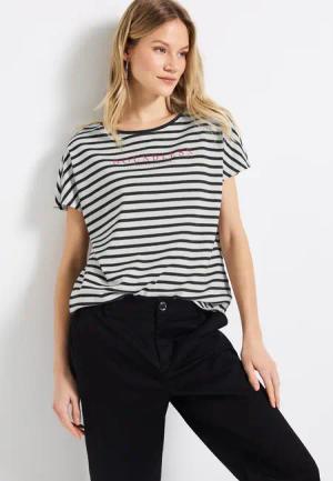 STREET ONE Kurzarmshirt im Streifen-Look mit