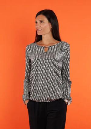 Seidel Moden Langarmshirt mit grafischem Muster,