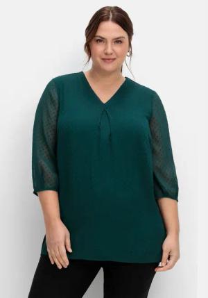 Sheego Tunika Große Größen mit Chiffon-Ärmeln