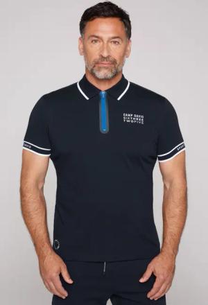 CAMP DAVID Poloshirt mit kontrastreichen Details