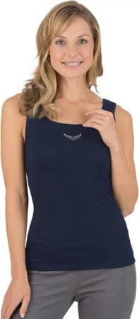 Trigema Tanktop TRIGEMA Trägershirt mit Kristallsteinen