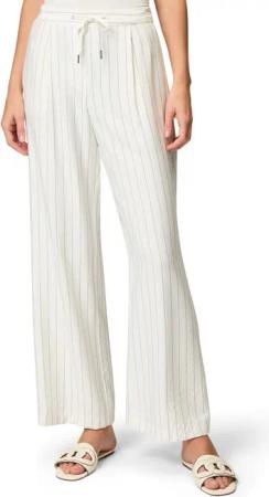 Zero Leinenhose zero Damen Nadelstreifenhose mit