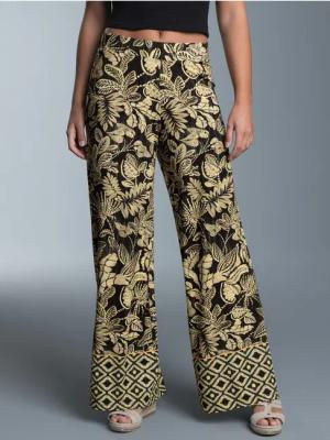 Trigema Jerseyhose TRIGEMA Hüfthose mit floralem