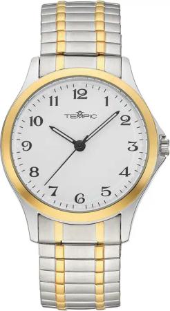 Tempic Quarzuhr, Armbanduhr, Herrenuhr, analog, Flexband,