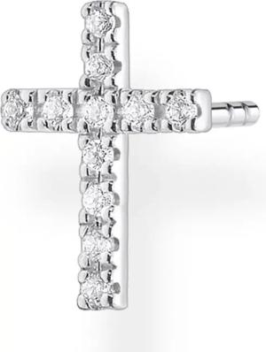 THOMAS SABO Single-Ohrstecker Kreuz, H2131-051-14, mit