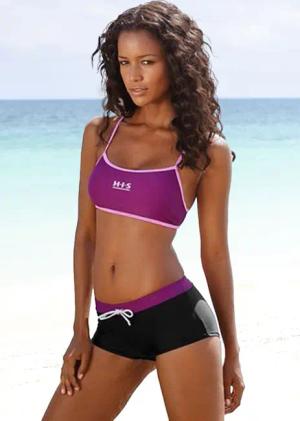 H.I.S Bustier-Bikini mit Kontrastdetails