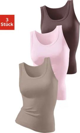H.I.S Tanktop ohne Seitennähte (3er-Pack) aus