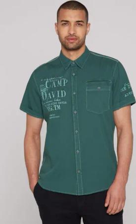 CAMP DAVID Kurzarmhemd aus Baumwolle