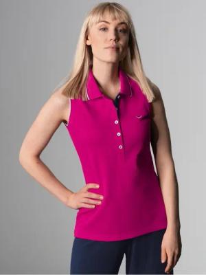 Trigema Shirttop TRIGEMA Ärmelloses Poloshirt mit