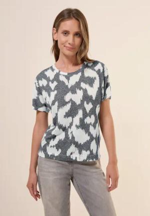 CECIL Rundhalsshirt mit Rundhalsausschnitt
