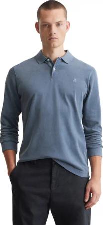 Marc O'Polo Langarm-Poloshirt im Washed-Look