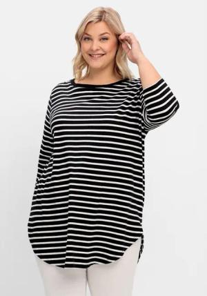 Sheego Longshirt Große Größen mit Streifen