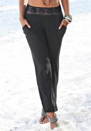 LASCANA Strandhose mit Häkelbund und Taschen,