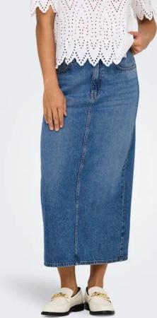 ONLY Jeansrock ONLLUMI MIDI BACK SLIT