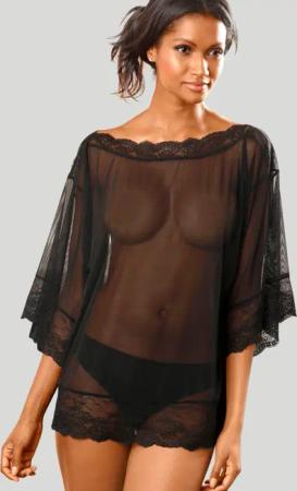 petite fleur gold Netzshirt leicht transparent