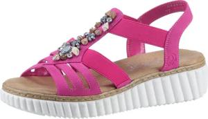 Rieker Plateausandale, Sommerschuh, Sandalette, Plateauabsatz, mit