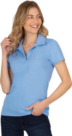 Trigema Poloshirt TRIGEMA Poloshirt ohne Knopfleiste