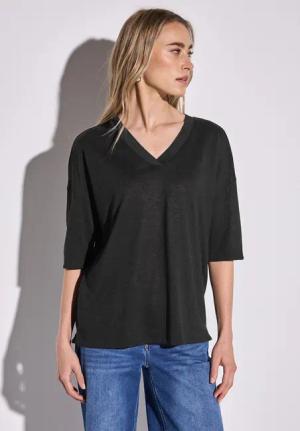 STREET ONE T-Shirt mit Seitlichen Einschlitzen