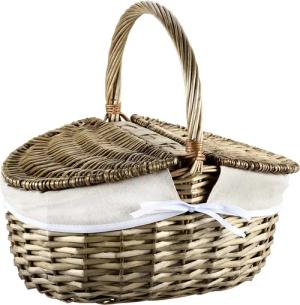 KESPER® Einkaufskorb Picknickkorb mit Textilfutter, braun,