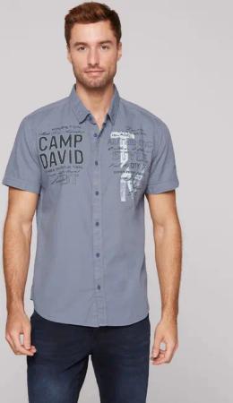 CAMP DAVID Kurzarmhemd mit Webstruktur