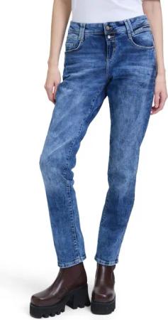 Cartoon Boyfriend-Jeans Cartoon Boyfriend-Hose mit Nieten