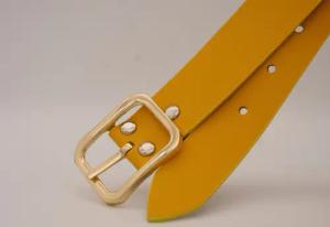 AnnaMatoni Ledergürtel mit goldener Schließe