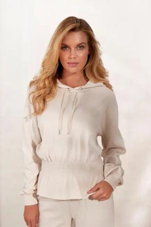 LASCANA Hoodie mit elastischer Raffung in