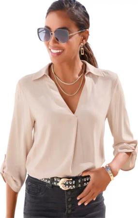 LASCANA Schlupfbluse mit 3/4-Ärmeln, elegante Damenbluse
