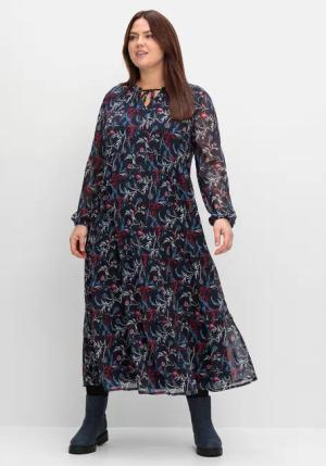 Sheego Maxikleid Große Größen aus Chiffon,