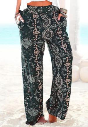 LASCANA Strandhose mit Ethnoprint und Taschen,