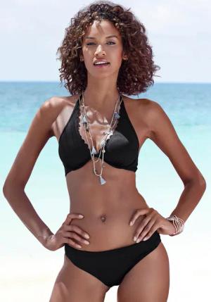 LASCANA Bikini-Hose Scallop mit Umschlagbund