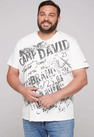 CAMP DAVID T-Shirt mit Marken-Schriftzug auf