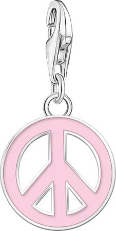 THOMAS SABO Charm-Einhänger Charm Peace-Zeichen Emaille