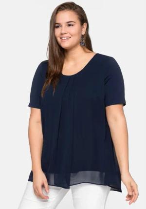 Sheego Blusenshirt Große Größen im Lagenlook