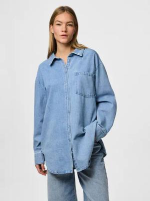 pieces Jeansbluse PCMAISIE LS DENIM SHIRT