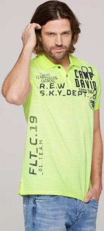 CAMP DAVID Poloshirt mit Logo Print