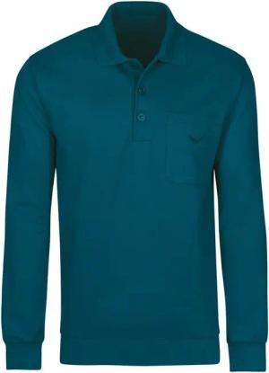 Trigema Sweatshirt TRIGEMA Langarm Polo aus