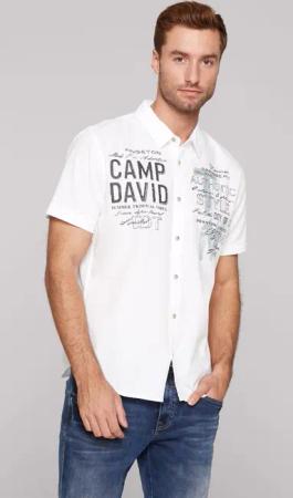 CAMP DAVID Kurzarmhemd mit Webstruktur