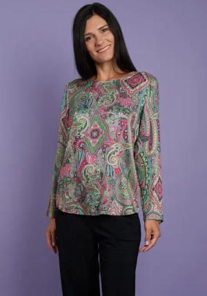 Seidel Moden Langarmbluse mit All-Over Print,