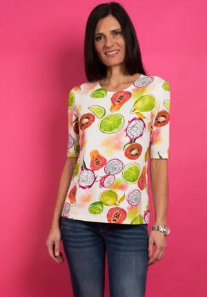 Seidel Moden T-Shirt mit Früchteprint, MADE