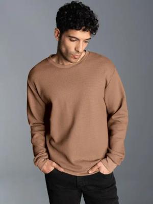 Trigema Sweatshirt TRIGEMA Sweatshirt in Waffeloptik