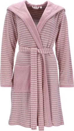 Esprit Damenbademantel Striped Hoody, Kurzform, Jersey,