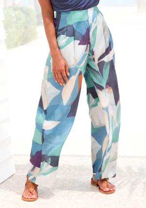 LASCANA Palazzohose mit Alloverdruck, sommerliche Stoffhose