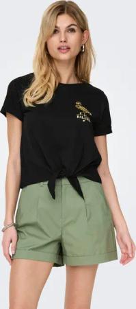 ONLY Kurzarmshirt ONLDORA S/S KNOT FOLD-UP