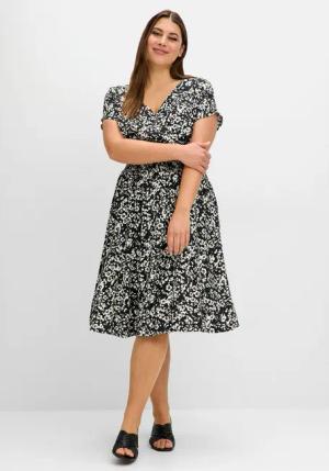 Sheego Sommerkleid Große Größen mit Smokbund