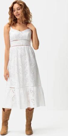 LASCANA Midikleid mit sommerlicher Lochstickerei