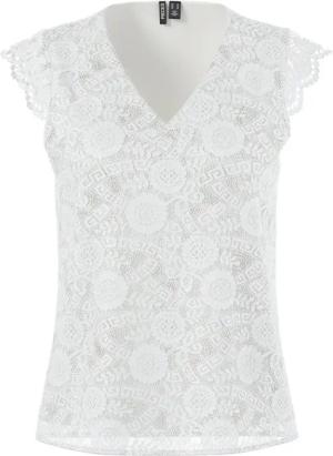 pieces Spitzentop PCOLLINE SL LACE V-NECK